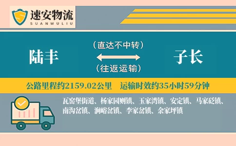 陆丰到子长货运公司