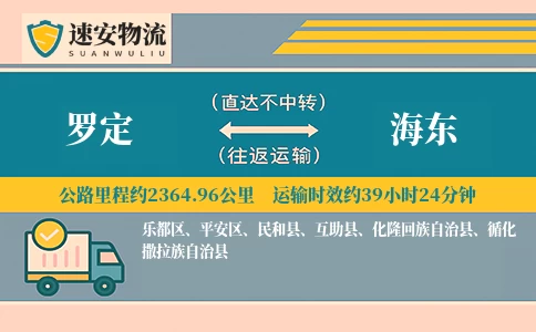 罗定到海东货运公司