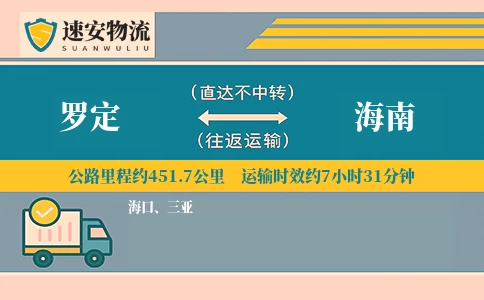 罗定到海南货运公司