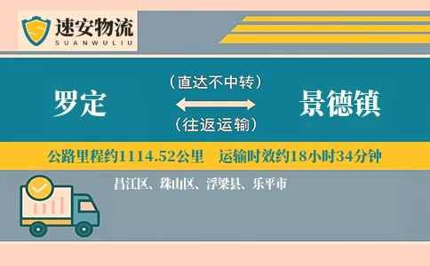 罗定到景德镇货运公司