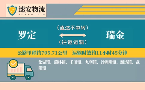 罗定到瑞金货运公司