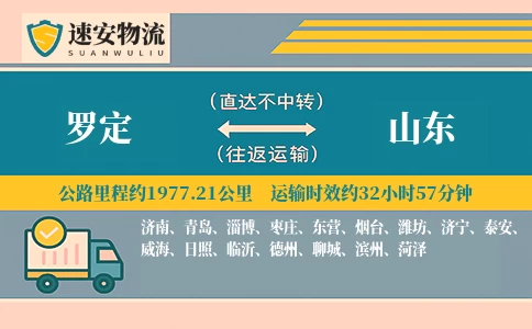 罗定到山东货运公司