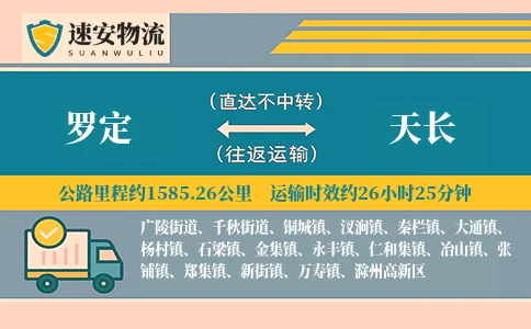 罗定到天长货运公司