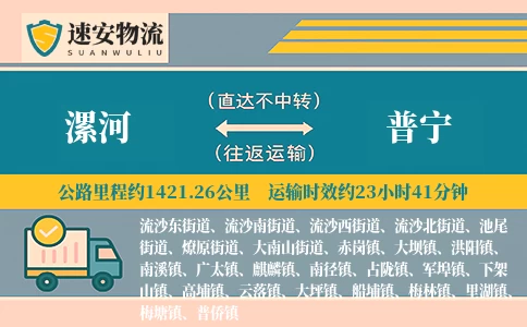漯河到普宁货运公司