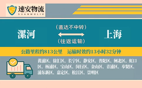 漯河到上海货运公司