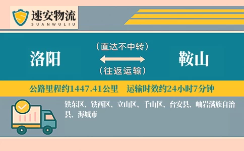 洛阳到鞍山货运公司