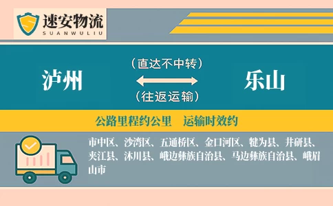 泸州到乐山货运公司