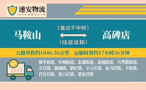 马鞍山到高碑店货运公司