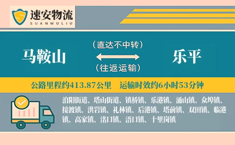 马鞍山到乐平货运公司