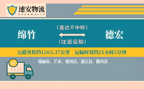 绵竹到德宏货运公司