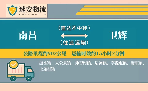 南昌到卫辉货运公司