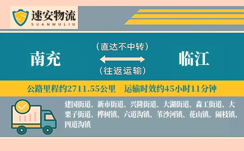 南充到临江货运公司