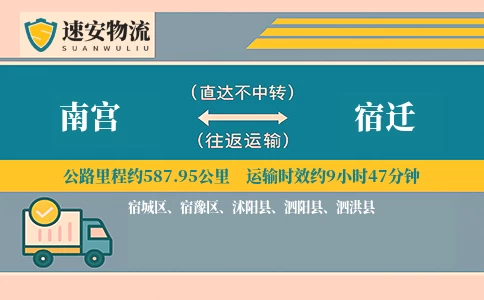 南宫到宿迁货运公司