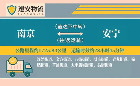 南京到安宁物流公司