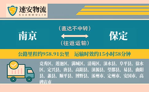南京到保定物流公司