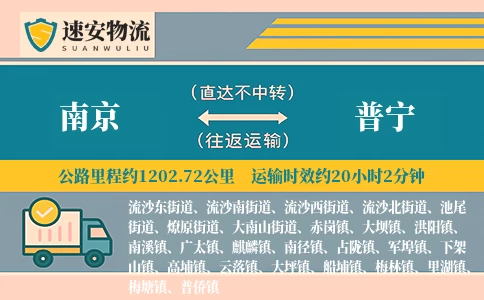 南京到普宁物流公司