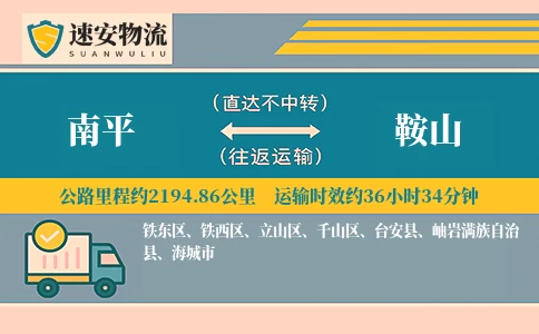 南平到鞍山货运公司
