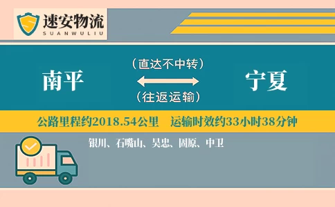 南平到宁夏货运公司