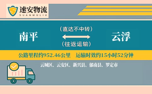 南平到云浮货运公司
