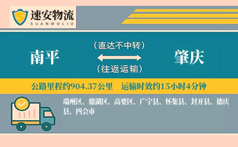 南平到肇庆货运公司