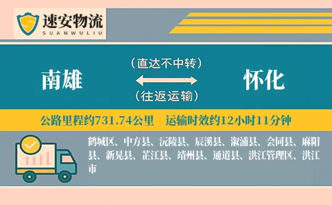 南雄到怀化货运公司