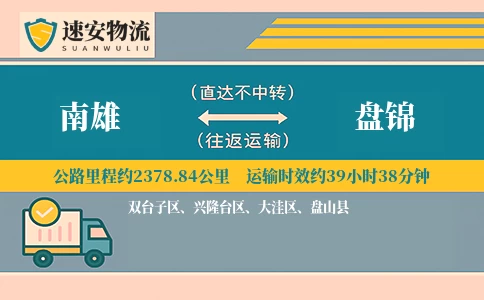 南雄到盘锦货运公司