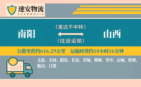 南阳到山西货运公司