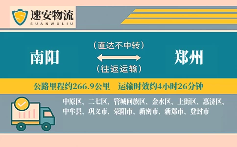 南阳到郑州货运公司