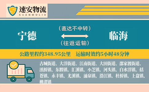 宁德到临海货运公司