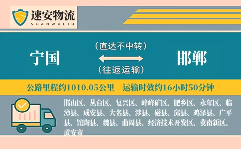 宁国到邯郸货运公司
