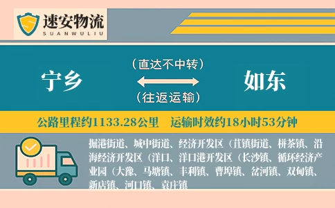 宁乡到如东货运公司