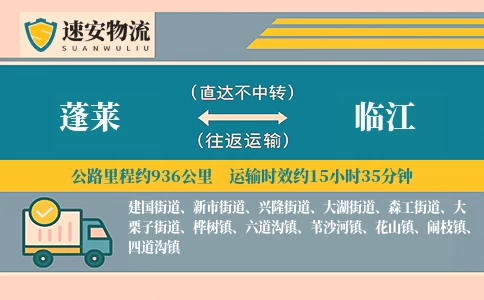 蓬莱到临江物流公司