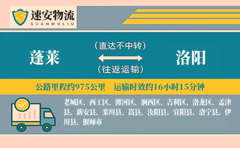 蓬莱到洛阳货运公司