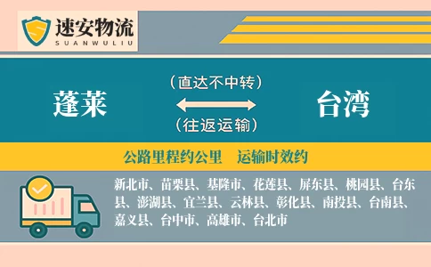 蓬莱到台湾货运公司