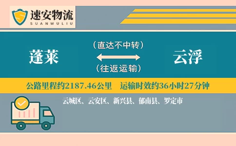 蓬莱到云浮货运公司