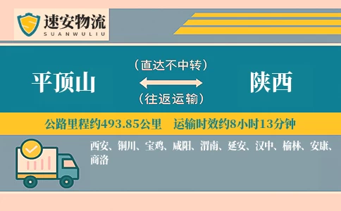 平顶山到陕西货运公司