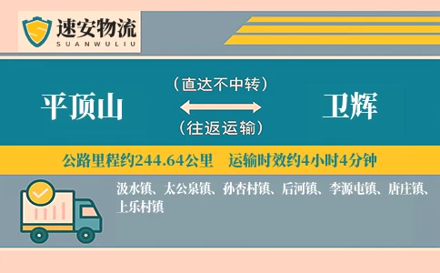 平顶山到卫辉货运公司