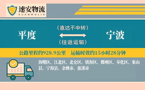 平度到宁波货运公司