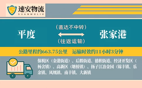 平度到张家港物流公司