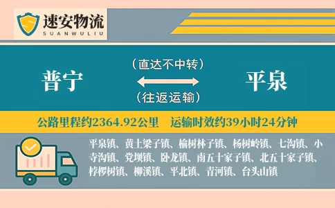 普宁到平泉货运公司