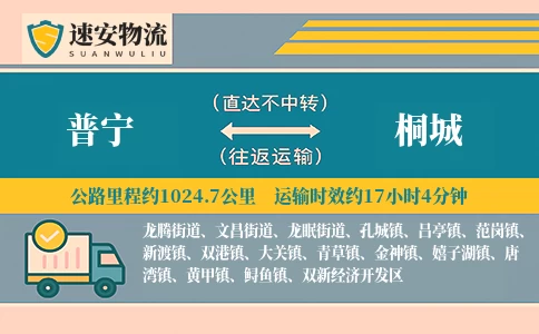 普宁到桐城货运公司