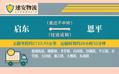 启东到恩平货运公司