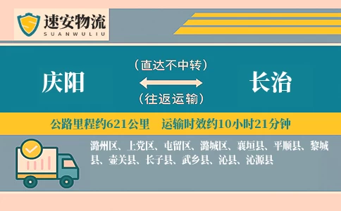 庆阳到长治货运公司