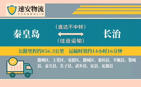 秦皇岛到长治货运公司
