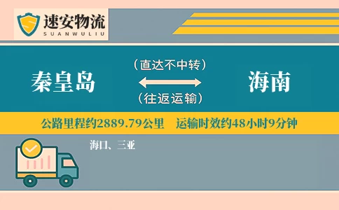 秦皇岛到海南货运公司