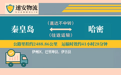 秦皇岛到哈密货运公司