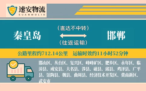 秦皇岛到邯郸货运公司
