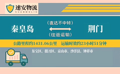 秦皇岛到荆门货运公司