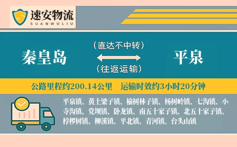 秦皇岛到平泉货运公司