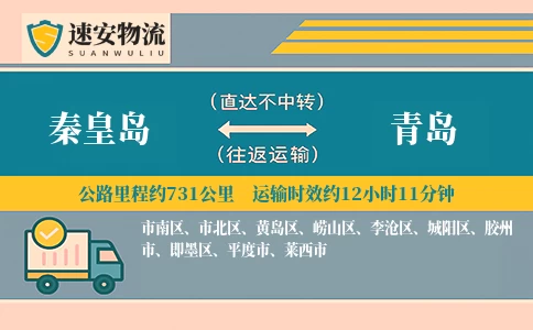 秦皇岛到青岛货运公司
